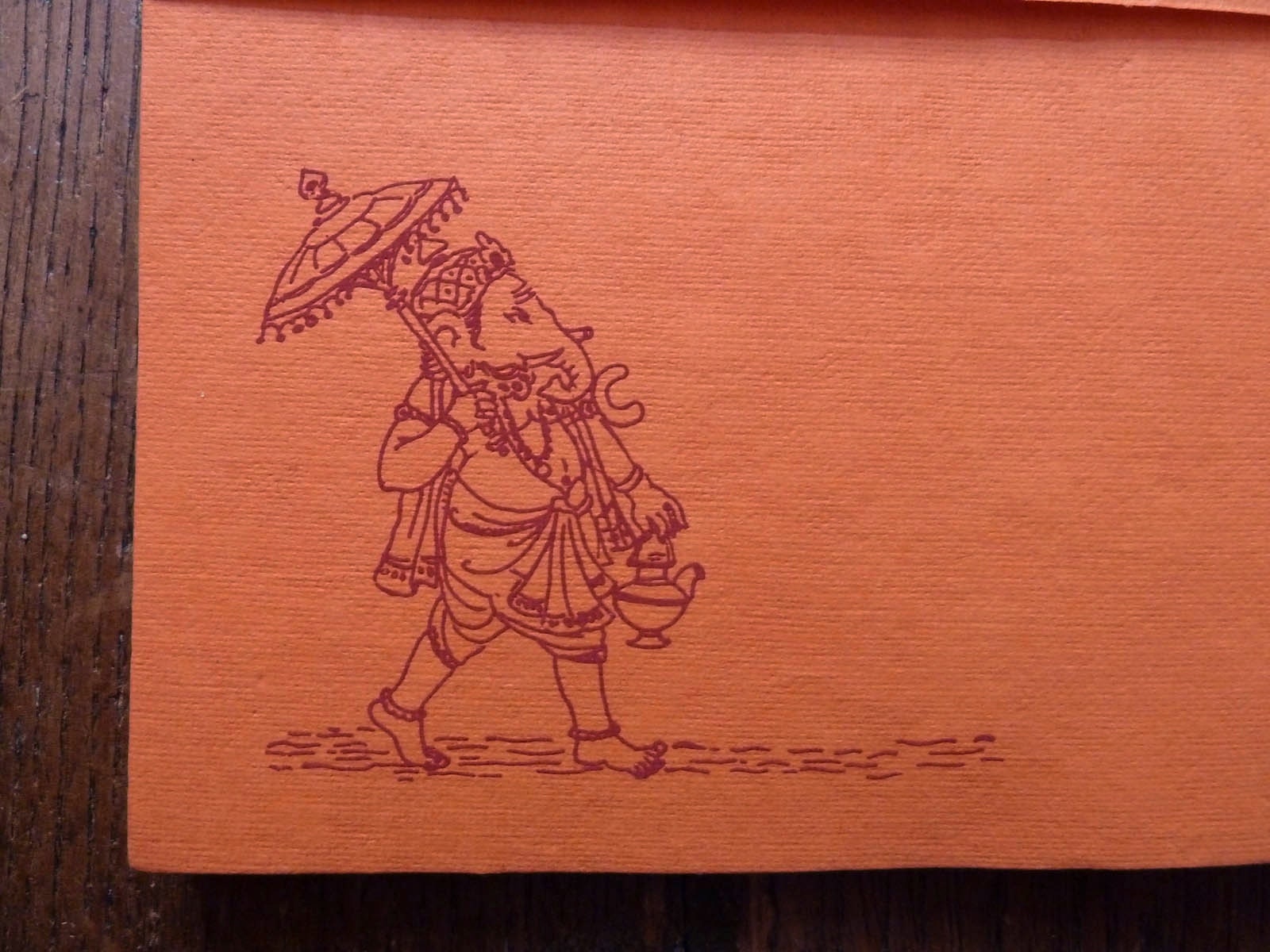 10 Indian Block Print Writing Sheets Envelopes Lord Ganesh Etsy