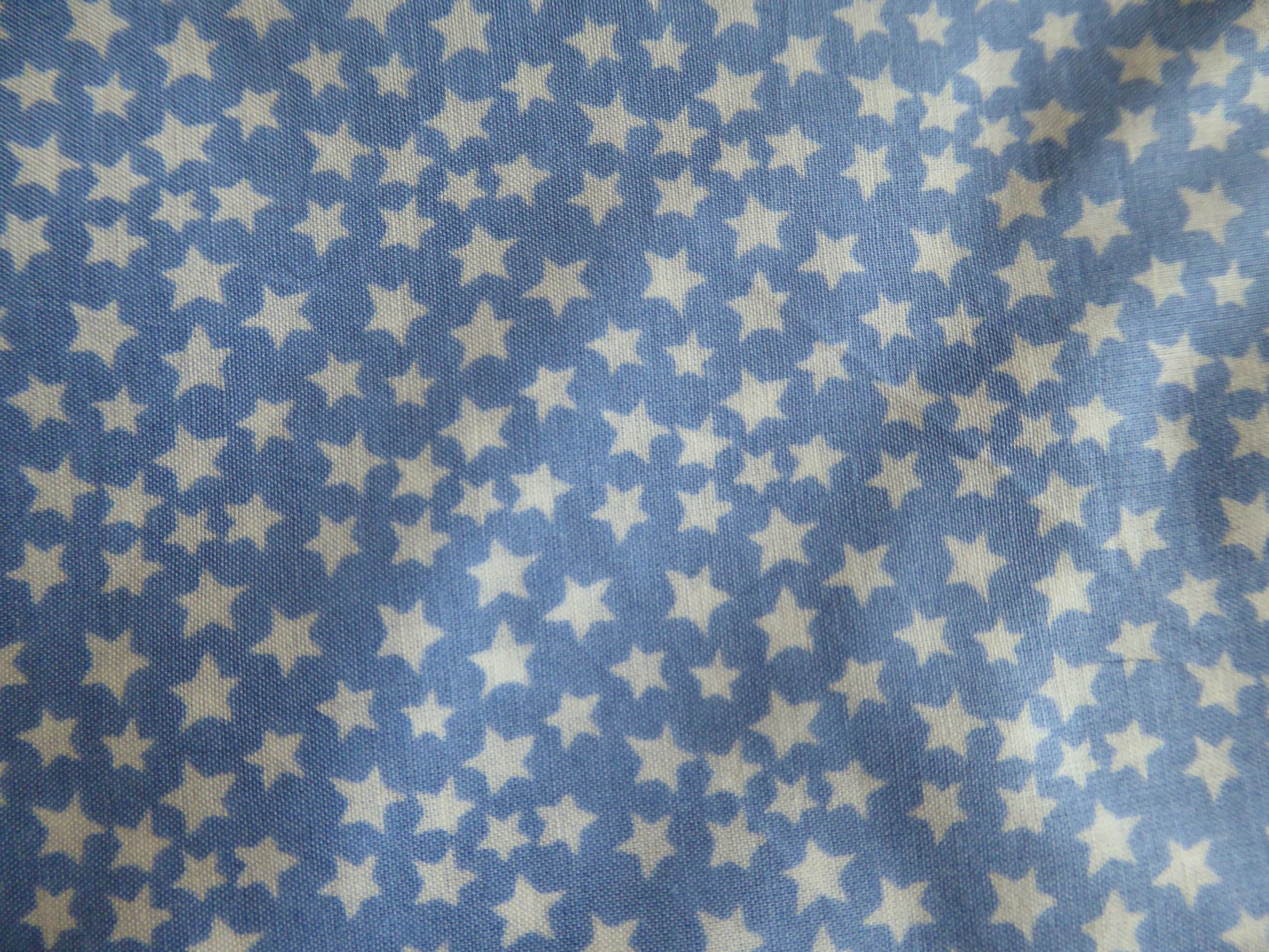 Cotton Fabric Stars Print Blue 1 Meter New Sewing Etsy Australia
