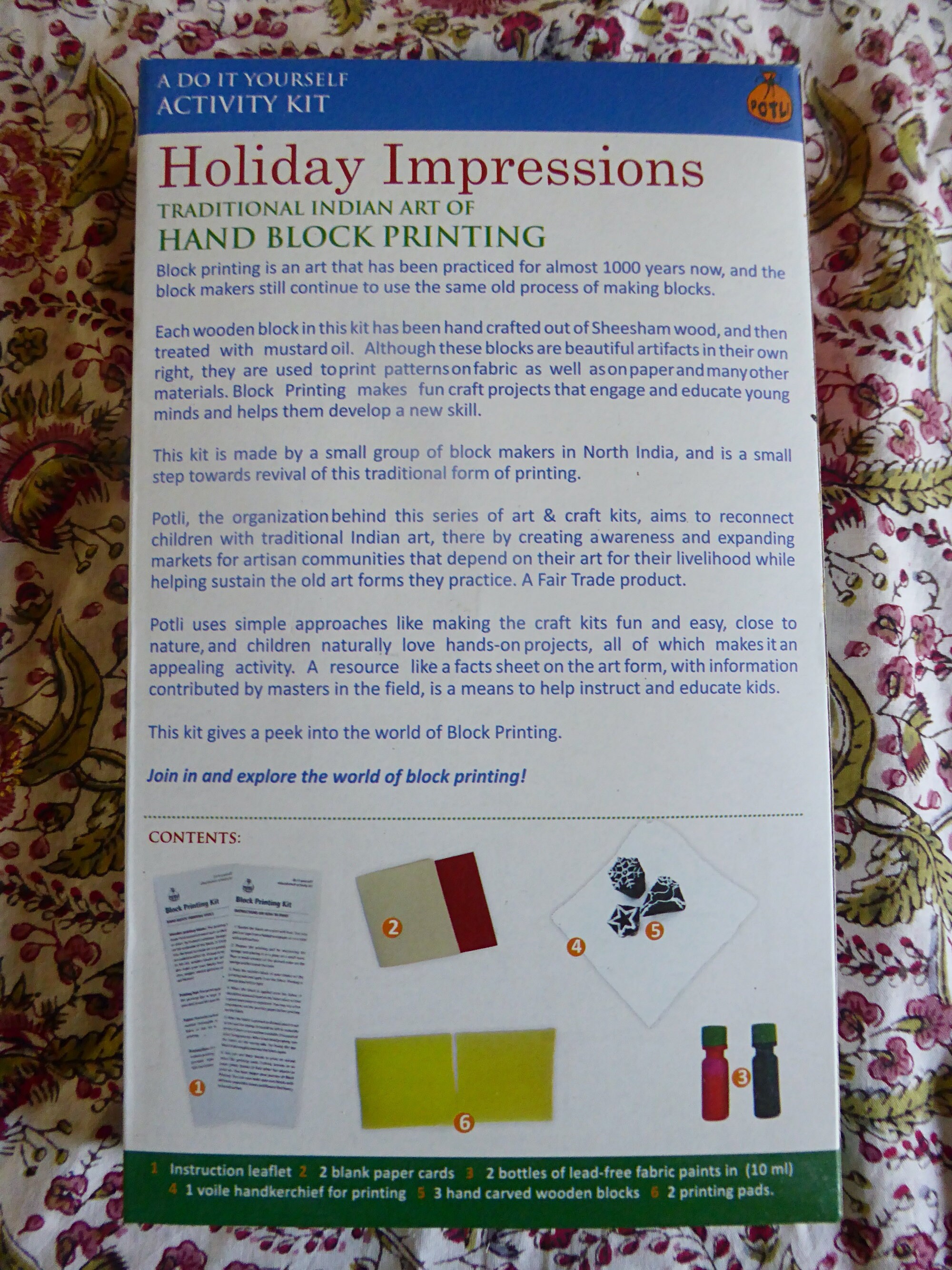 Traditional Indian Block Print Kit Creative Craft Kit DIY Etsy