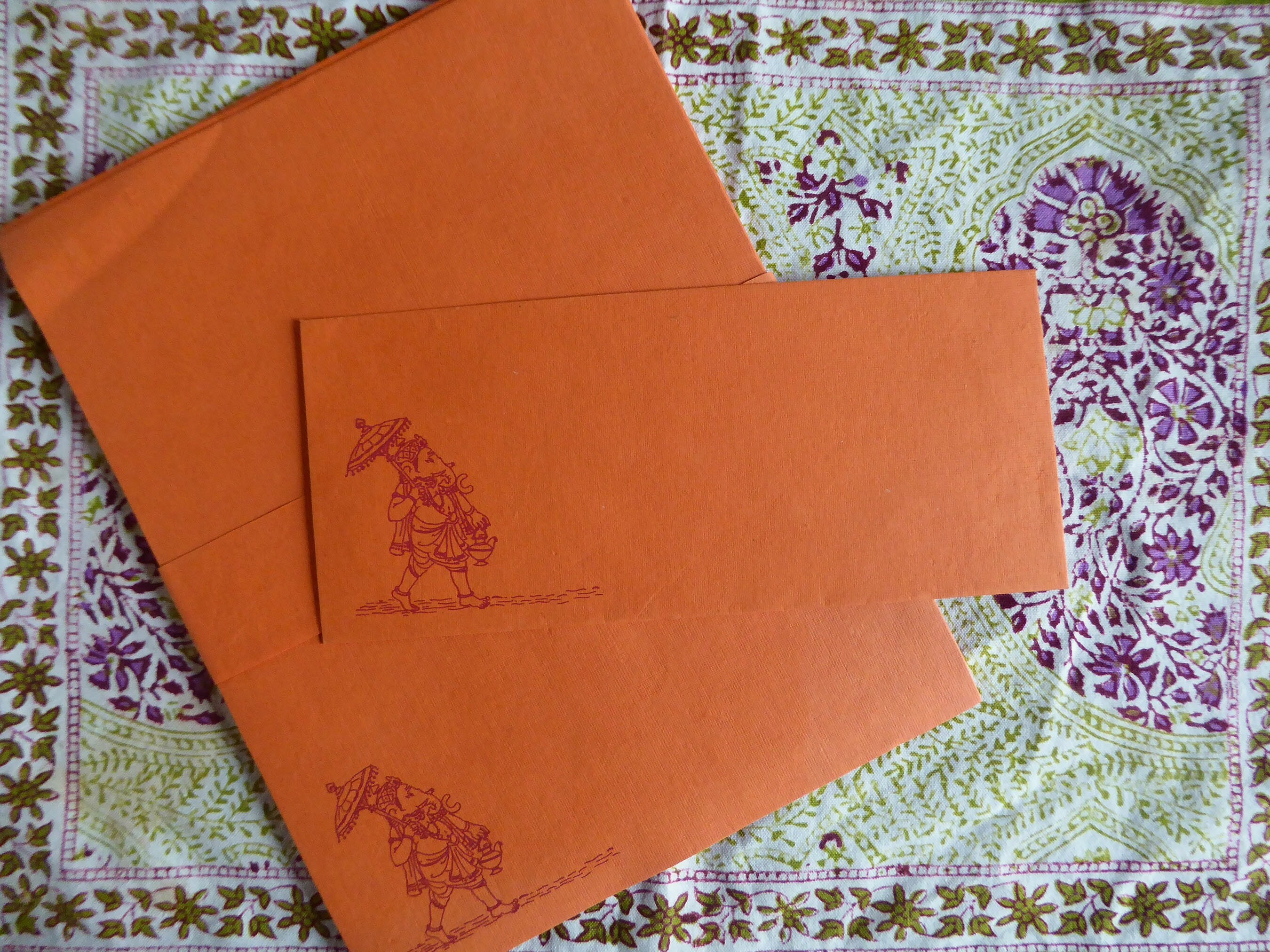 10 Indian Block Print Writing Sheets Envelopes Lord Ganesh Etsy