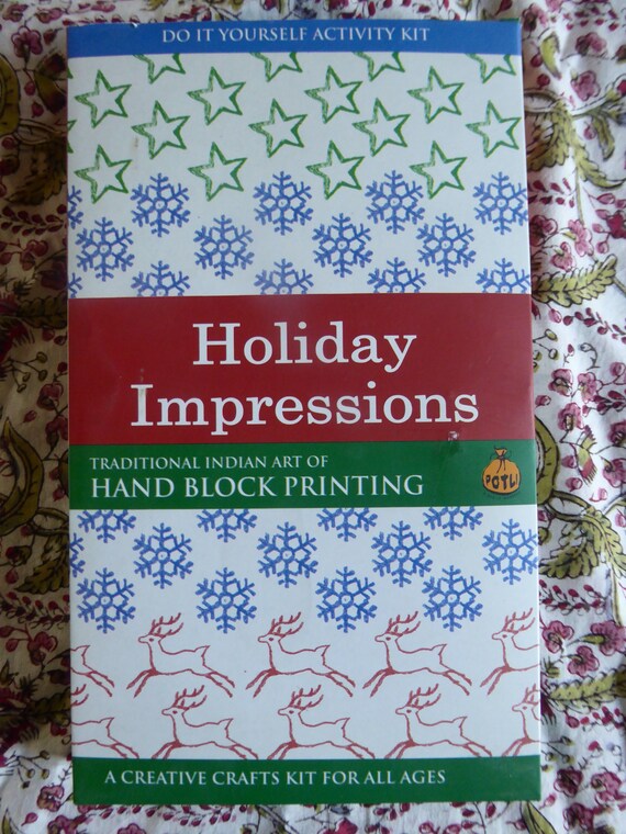 Traditional Indian Block Print Kit Creative Craft Kit DIY Etsy