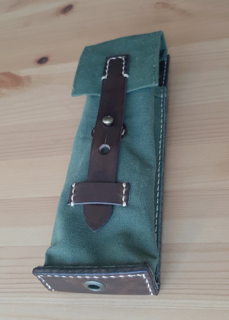 Leather and Waxed Canvas Bushcraft Pouch for Silky Pocketboy Etsy