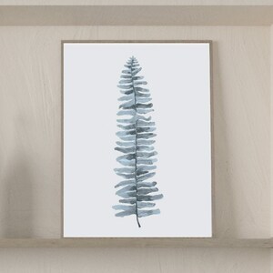 Fern print, Wall art print , Watercolor painting, Botanical art, Fern leaf, Watercolor print, Kitchen art, Printable wall art,Painting print