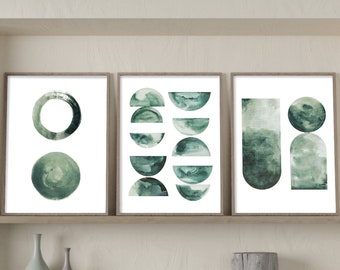 Abstract Modern Poser Set,Art Set Print,Abstract Wall Art,Geometric Print Set,Set of 3 Prints,Mimalmal Art Prints,Large Prints,Living Room