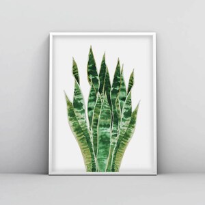 Watercolor wall art, Tropical leaf, Printable wall art, Plant Print, Tropical Wall Decor, Botanical art, Watercolor painting, Tropical decor
