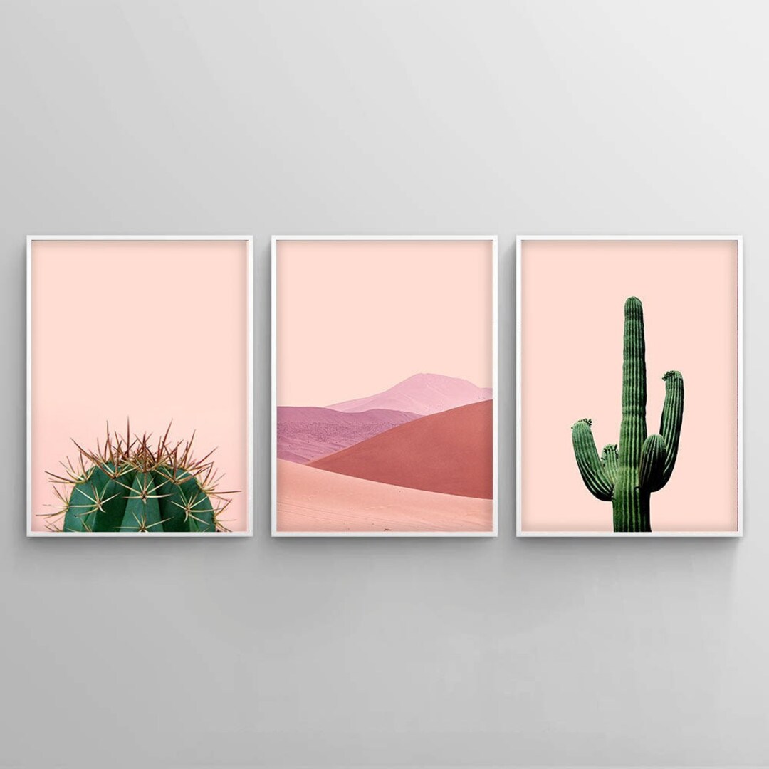 Cactus Set Print,cactus Print Set,kids Room Print Set,cactus Wall Art ...