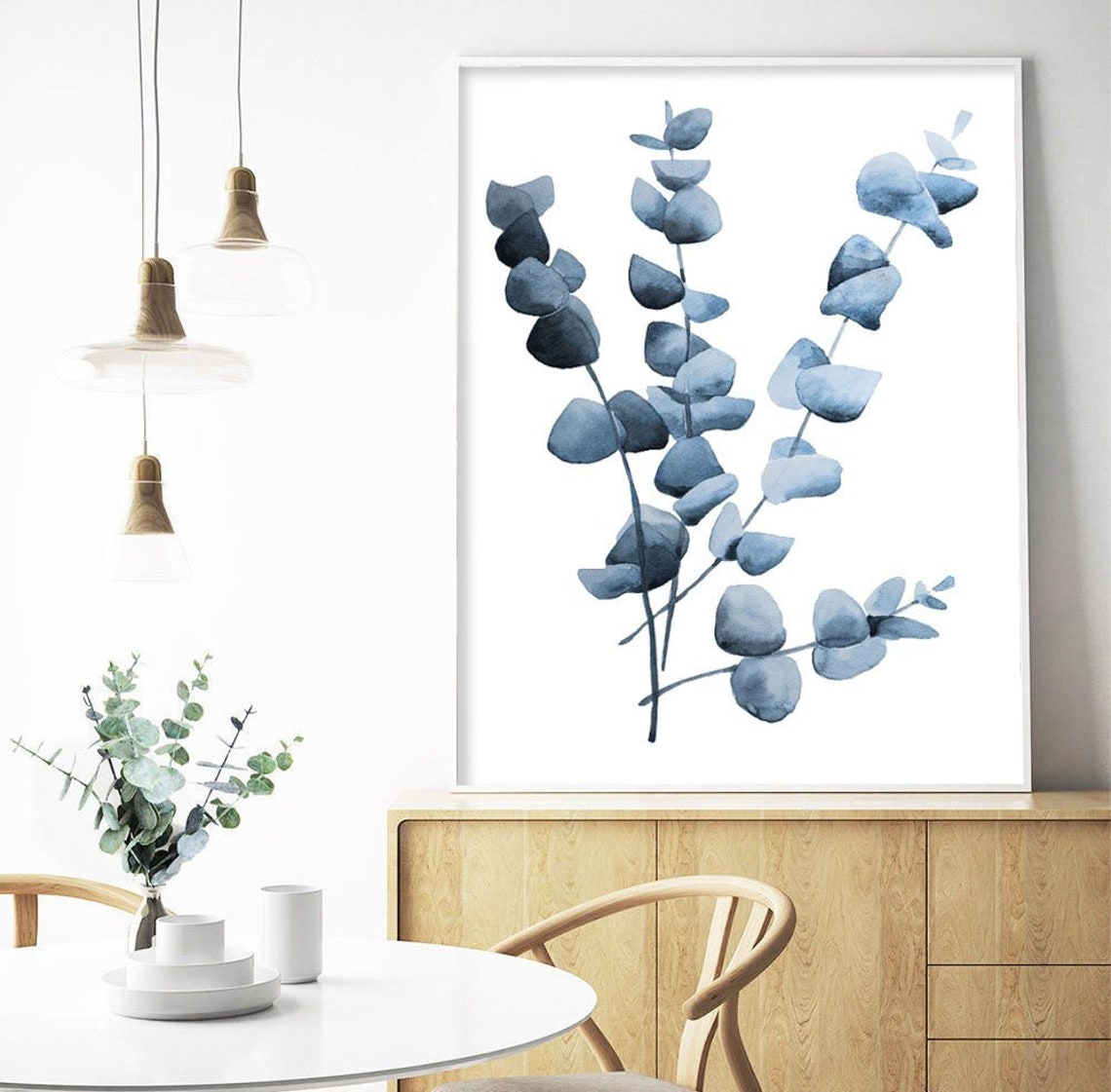 Painting print Download art Leaf print Kitchen art | Etsy