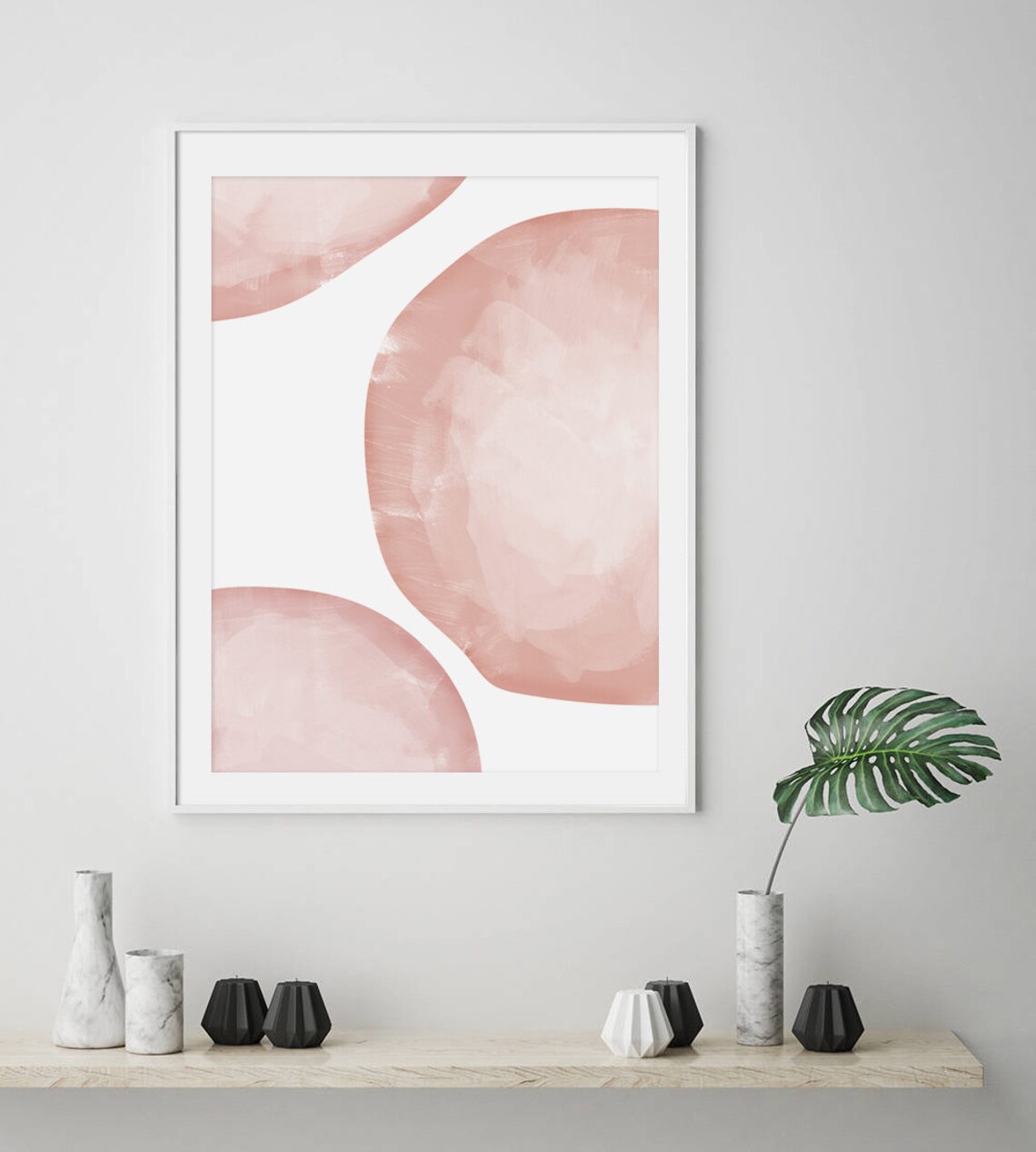 Pink Modern Wall Decor Contemporary Art Print Printable Wall - Etsy