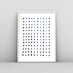 Skandinavische Plakat, Indigo Wandkunst, Wohnzimmer Kunst, blaue Wandkunst, tiefblau, Minimal Art, digitale Poster-Set, Kunstdrucke, moderne Kunst