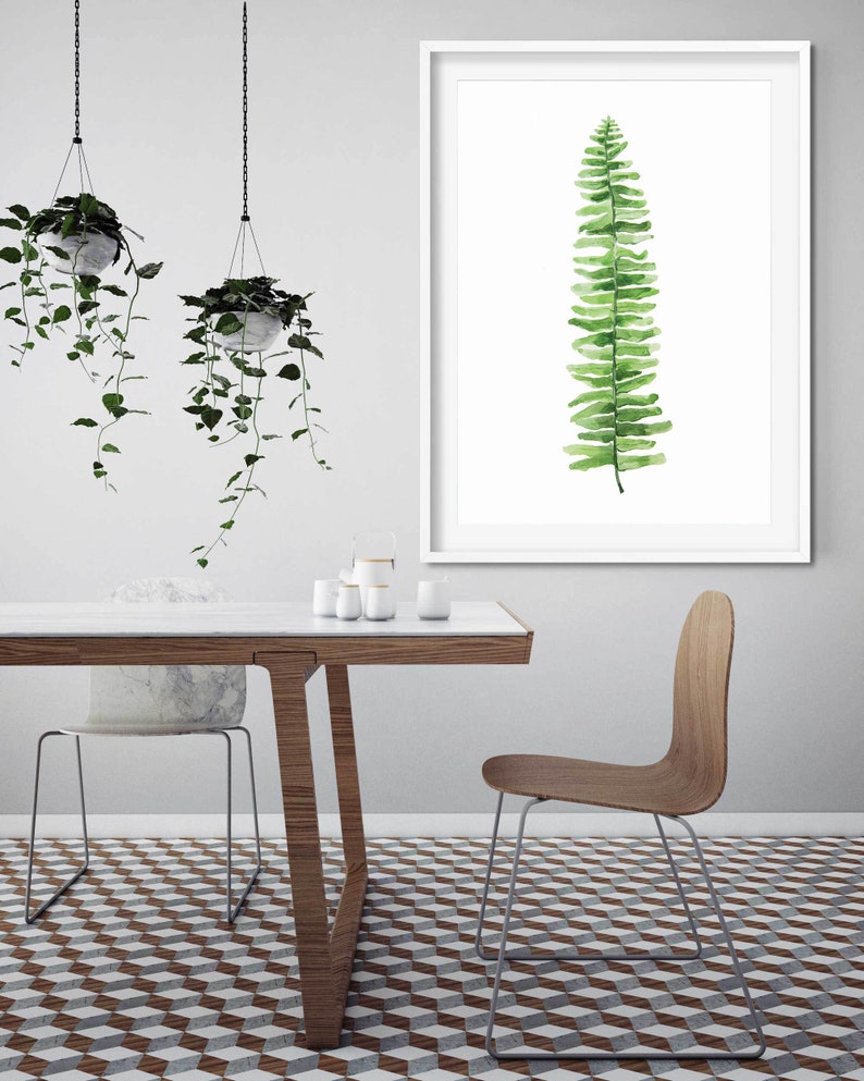 Set of 4 Leaf Prints Botanical Set Print Painted Leaves Etsy