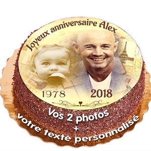 Decoration Cake Pate A Sucre Comestible Personalized With Your Etsy