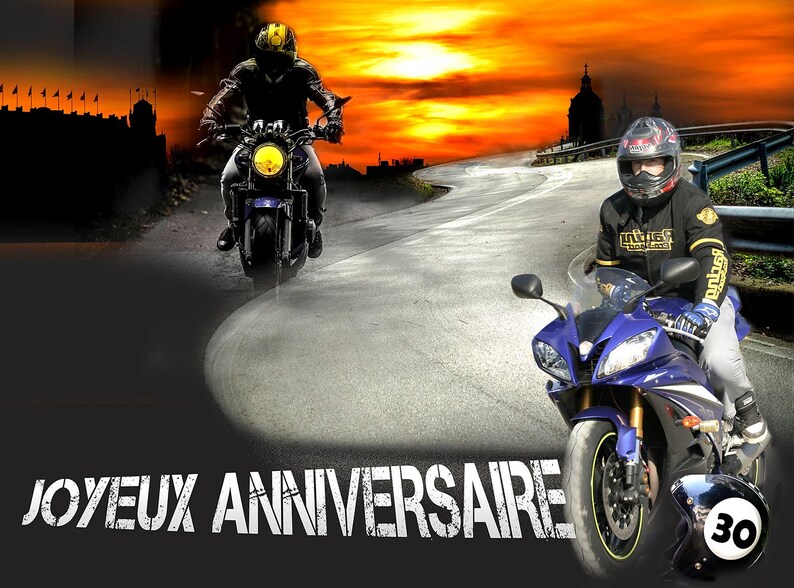 Idea Birthday Motorcycle Theme Happy Birthday Biker Sugar Etsy
