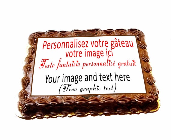 Decoration Cake Pate A Sucre Comestible Personalized With Your Etsy