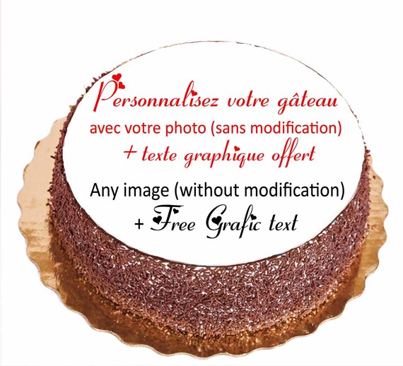 Decoration Cake Pate A Sucre Comestible Personalized With Your Etsy Singapore