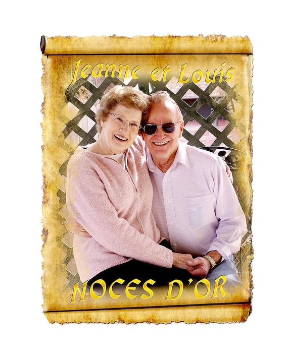 Joyeux Anniversaire Parchemin Happy Birthday Parchment Etsy