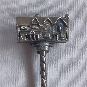 Vintage Collectable Souvenir Spoon Silver Tone Country House
