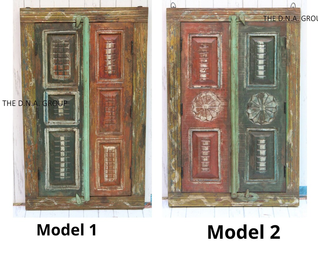 Vintage Wood Window Frame, Wall Hanging Rustic Frame, Farmhouse