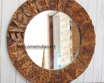 Mirror wall decor/ large mirror frame wall/ boho mirror/ room decor/ bedroom mirror/ modern mirror