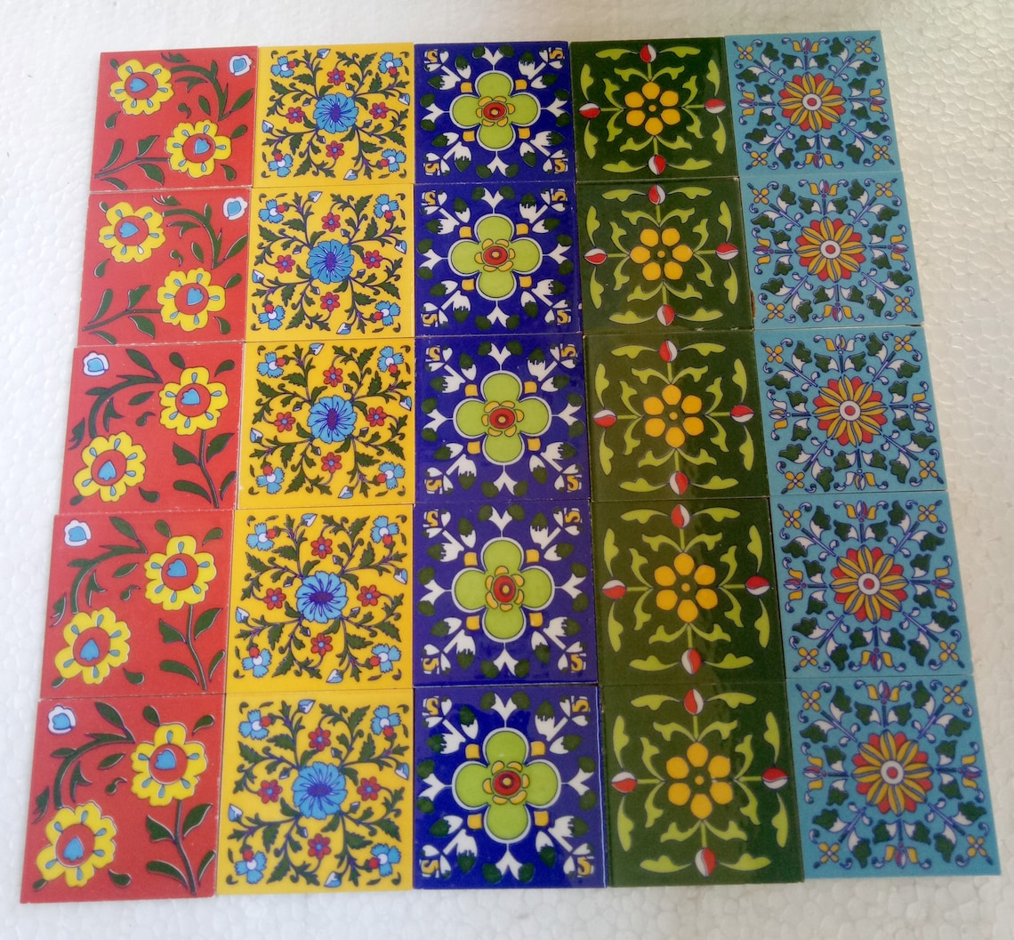 Ceramic Porcelain Tiles Blue Pottery Ceramic Tile Wall Tile Etsy