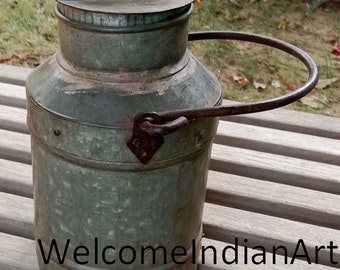 Vintage Well Buckets From Rajasthan For Hanging Planter Vintage Well Buckets From Rajasthan For Hanging Planter