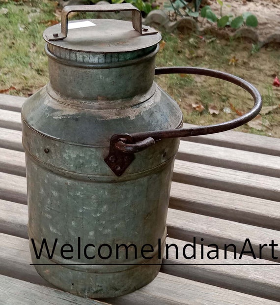 Vintage Well Buckets From Rajasthan For Hanging Planter Vintage Well Buckets From Rajasthan For Hanging Planter