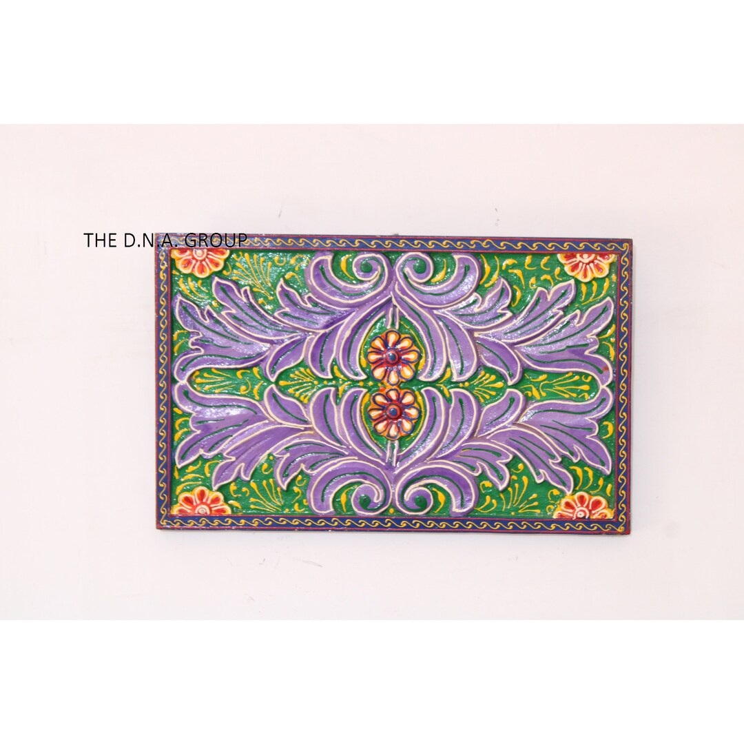Hand Carved Floral Wood Wall Decor: Indian Farmhouse Panel - Etsy
