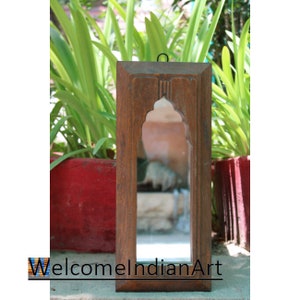 Indian Wooden Wall Mirror Frame Wall Mirror Indian Furniture Distressed Frame Hand Painted Wall Mirror