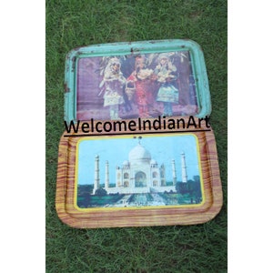 Antique Iron Wall Hangings/Indian Handcrafted Traditional Iron Wall Frame Set of 2/Old Iron Wall Decor/Painted Metal Iron Frame