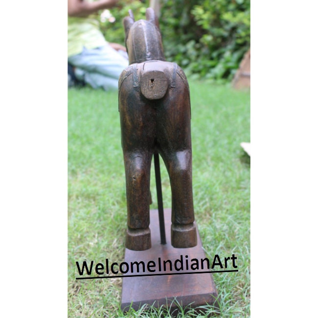 Wooden Horse Decor Handmade Handpainted Animal Statue Etsy