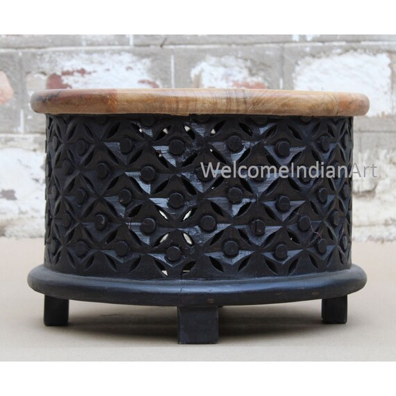 Handgefertigter Holz Gitter Couchtisch: Indischer Teezeremonie Tisch