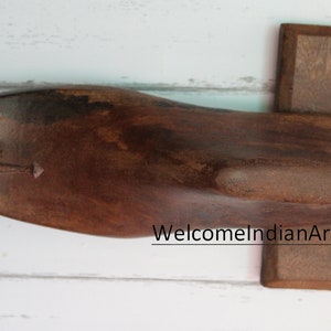 Antique Wooden Hanger, Key Hanger, Wall Decoration in form of Shoe, Key Hook for Wall, Wooden Key Holder with Art Design