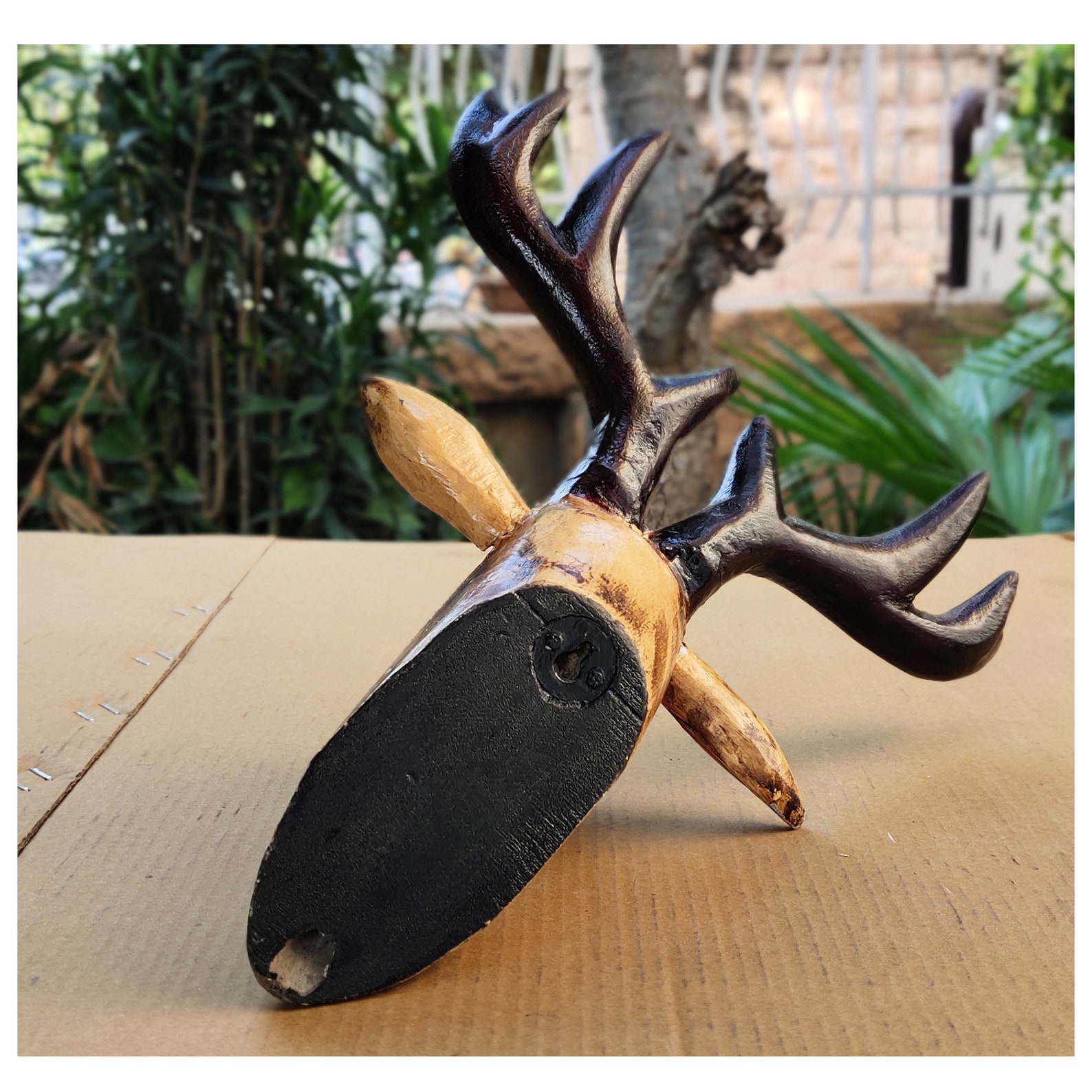 Wooden Wall Hanging Deer Head Made of Wood Office Wall Mount Etsy