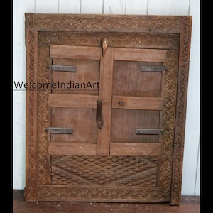 Wooden Window Shutter Wall Decor, Farmhouse Wall Decor Window Frame, Antique Window  Mirror Frame, Rustic Wall Decor, Art Collectible