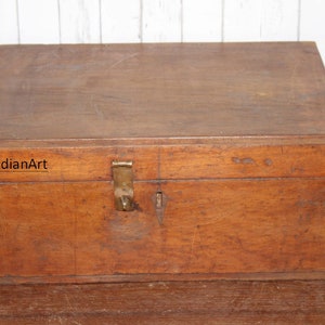 Vintage Wooden Tool Box/ Antique Reproduction Decor/ Vintage Tool Campartment Chest/ Vintage Wooden Storage Crate/ Antique Old Collectible