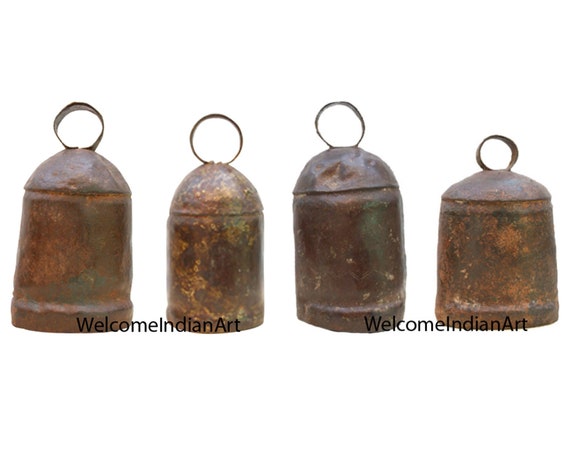 Large Iron Indian Cow Bell From Rajasthan Large Iron Indian Cow Bell From Rajasthan