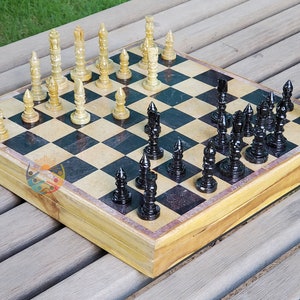 Classic Chess Board Chess Set Black And White Marble Chess Board White Marble Blocks Chess Table Game Chess Eco friendly Chess Board Gift