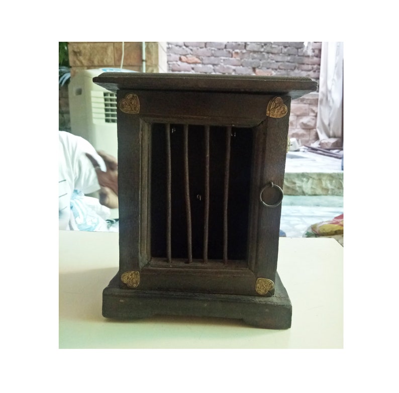 Wooden Antique Rare Elephant Wall Phone Stand table Unique Home Decor Vintage