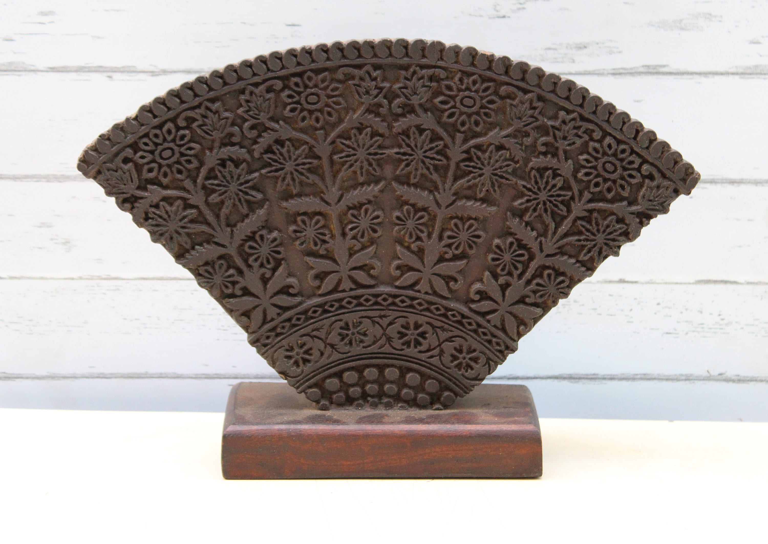 Indian Wooden Printing Block Handmade Antique Old Carved Art Panel Rajasthani Decorative Table Art Indian furniture Home Decor Home n Living
