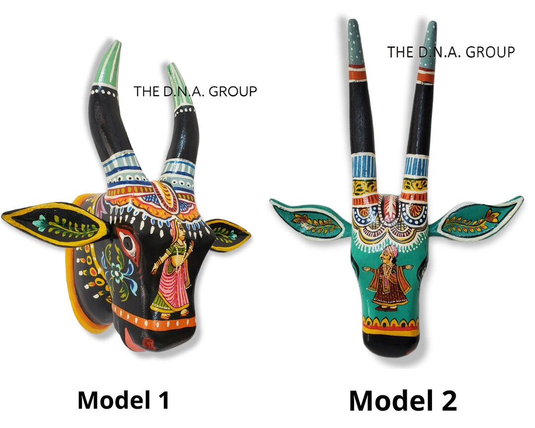 Wooden Animal Mask/wooden Wall Decor Mask/wooden Cow Statue Wall