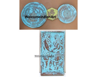 Handpainted Carved Wood Wall Decor: Distressed Man and Woman Panel