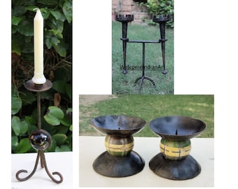 Iron Candle Holder Wrought Candle Stand Farmhouse decor candle stand Home Decor