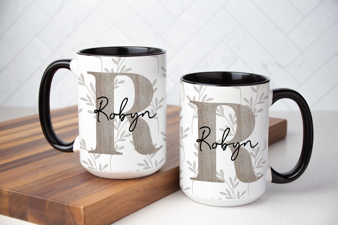 Personalized Rustic Coffee Mug: Farmhouse Monogrammed Name Cup ...