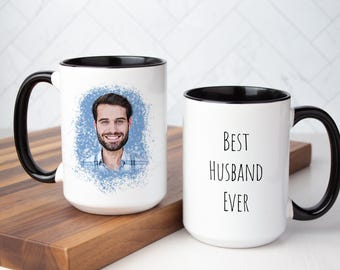 Personalized Caricature Coffee Mug, Custom Portrait Gift