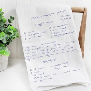 Custom Family Recipe Tea Towel: Personalized Kitchen Decor Gift