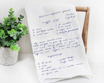 Custom Family Recipe Tea Towel: Personalized Kitchen Decor Gift