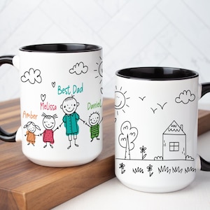 Personalized Father&#39;s mug, Best dad mug, Fathers day Gift mug, Custom mug for dad, Dad with kids mug, Custom Father mug, Men mug, Coffee Mug
