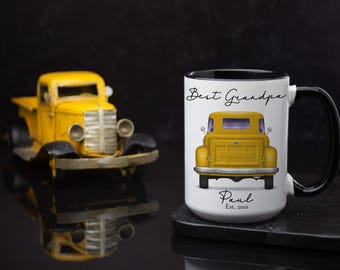 Vintage Car Mug for Dad/Grandpa or car enthusiast, Giftbox included,Father&#39;s Day Gift with Custom Text/Color options for the Retro car lover