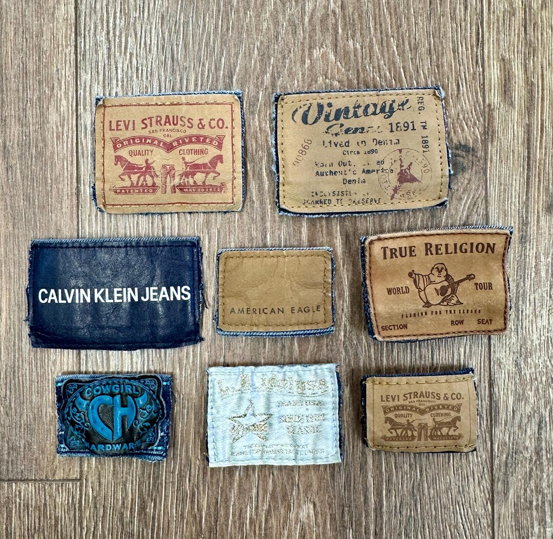 Denim Jeans Labels: 8 Count Variety Brand Labels - Etsy