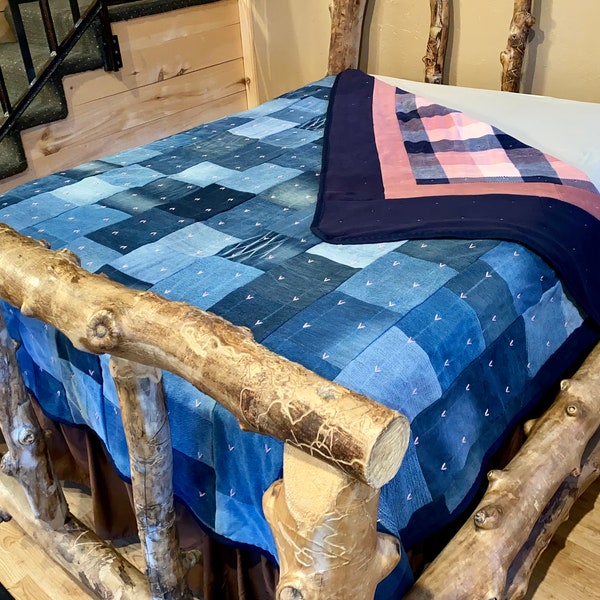 Queen Denim Quilt Etsy