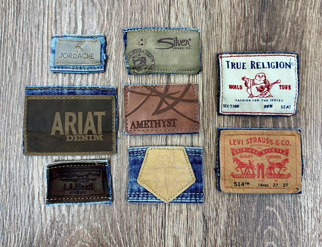 Denim Jeans Labels: 8 Count Variety Brand Labels - Etsy